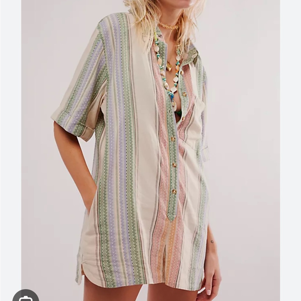 FREE PEOPLE Summer Heat Romper Medium - Picture 2 of 4